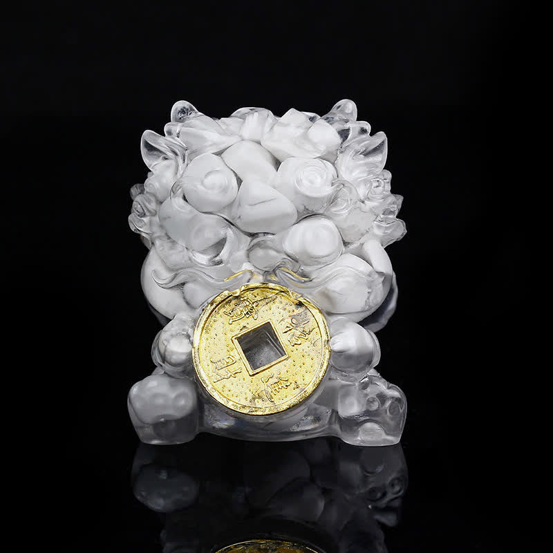 Buddha Stones fatte a mano carine PiXiu moneta d'oro cristallo Fengshui energia ricchezza fortuna decorazione della casa