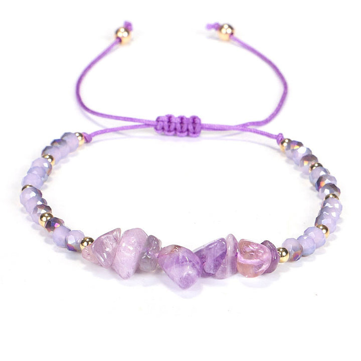 Braccialetto lavorato a maglia Buddha Stones Ametista Purify