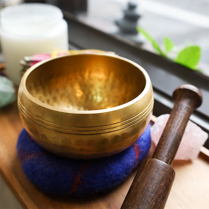 Ciotola sonora tibetana per meditazione, realizzata a mano per la guarigione e la consapevolezza. Set di ciotole tibetane. - image 0