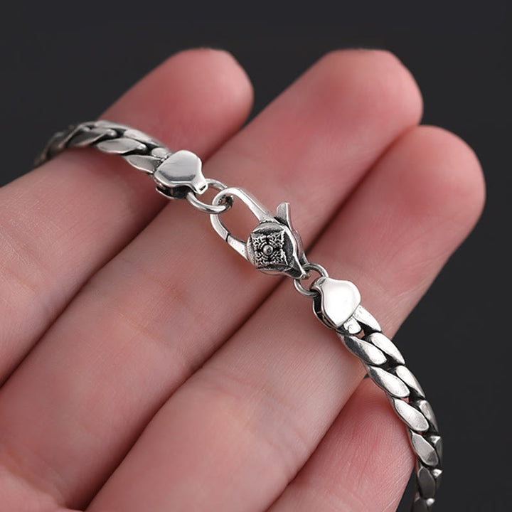 Buddha Stones Doppio Dorje Vajra Forza Punk Catena di Rame Bracciale Collana