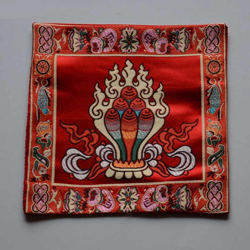 Buddha Stones Preghiera Altare Tappetino Guarigione Meditazione Vajra Simboli di Buon Auspicio