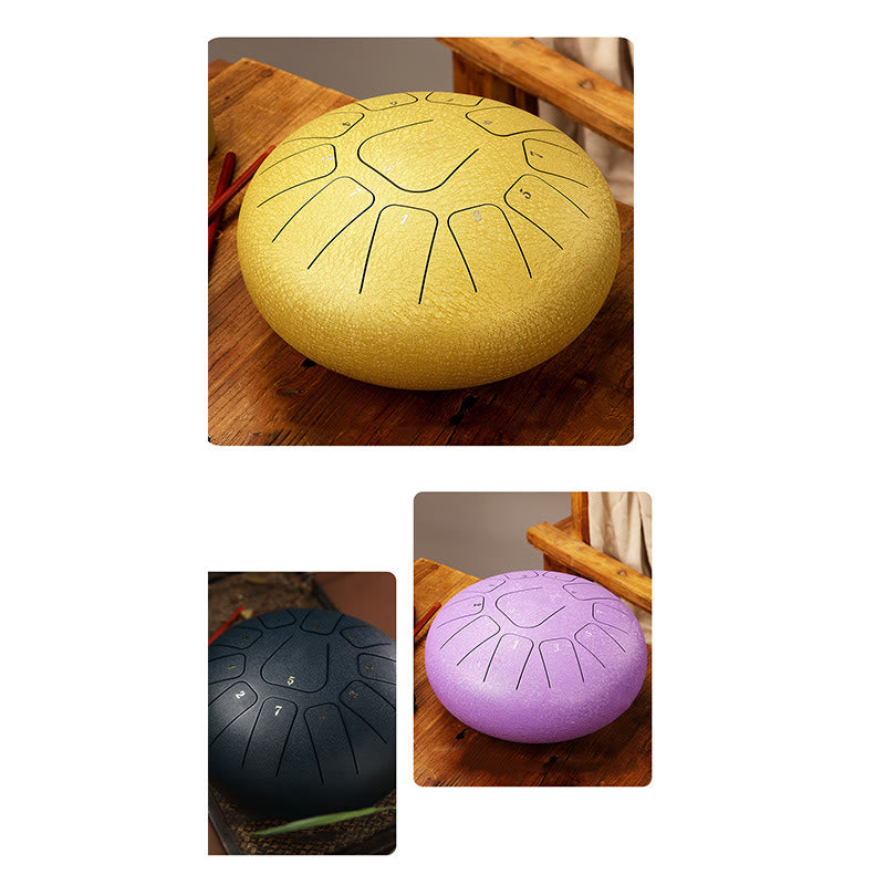Buddha Stones Steel Tongue Drum Sound Healing Mindfulness Meditazione Yoga Drum Kit 11 Note 8 Pollici - image 26