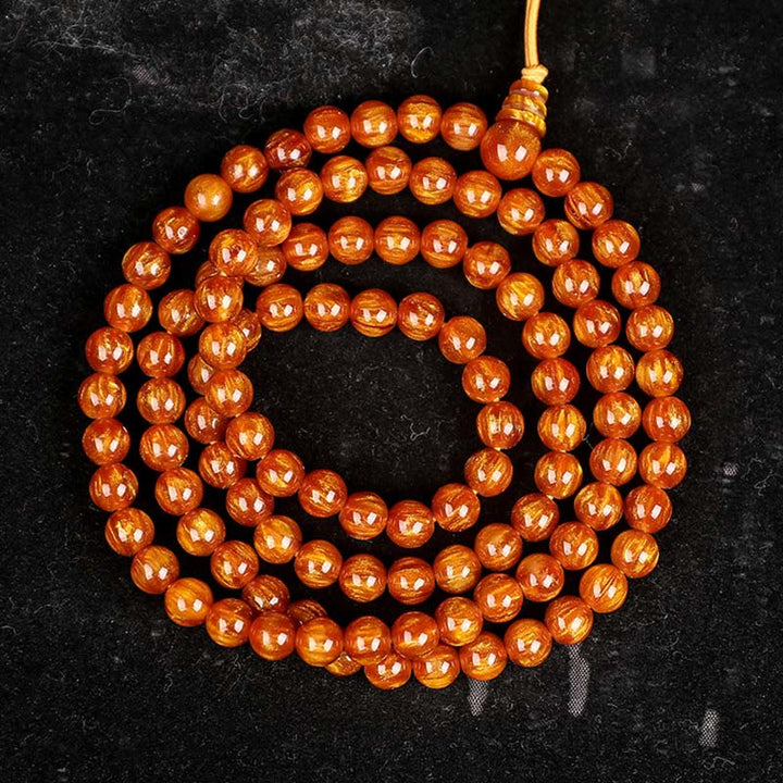 Buddha Stones Golden Sea Willow Braccialetto Mala Successo Positivo