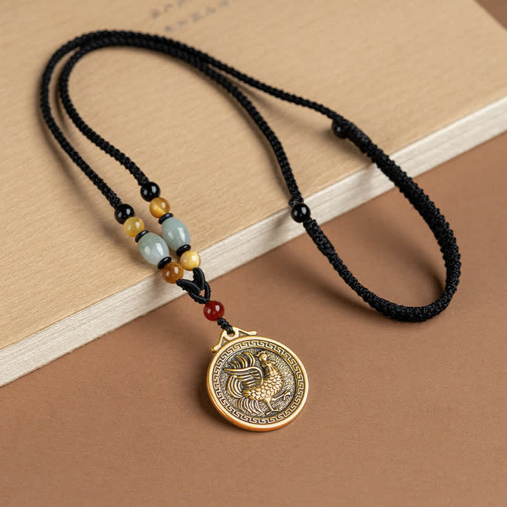Collana con ciondolo di 12 segni zodiacali cinesi, benedizione, ricchezza e fortuna - Gallo - image 22