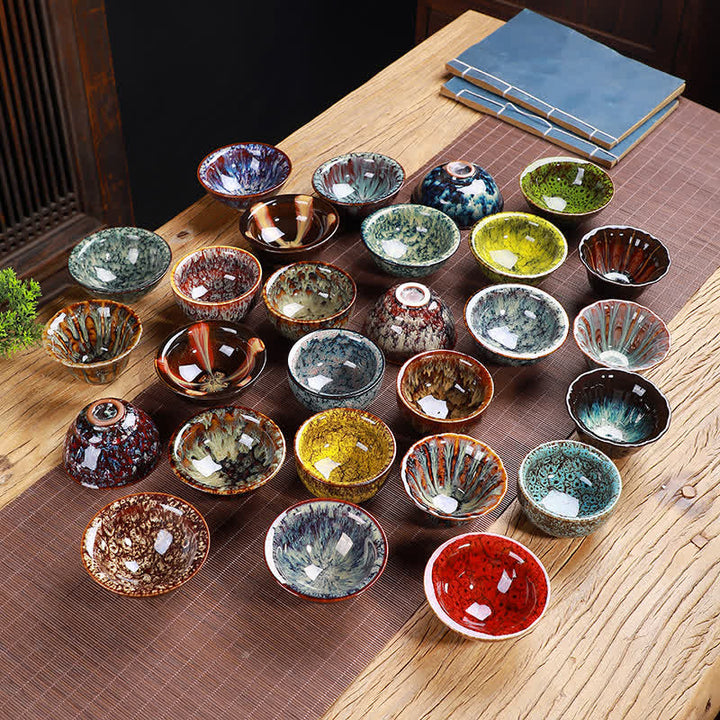 Tazze da tè in ceramica colorata con Buddha Stones, per casa e ufficio