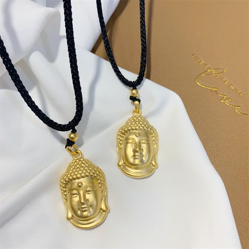 Collana con ciondolo in rame e Buddha dorato e ricchezza - image 2