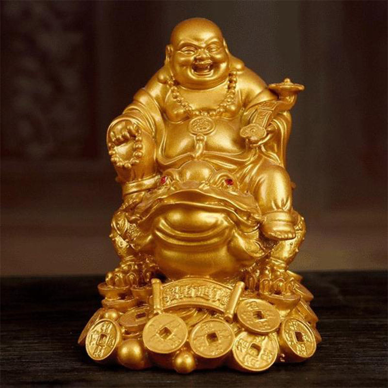 Decorazione ornamentale FengShui Maitreya Toad - D'oro - image 5