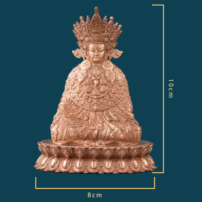 Statua di Buddha Shakyamuni in rame fatta a mano con compassione, decorazione