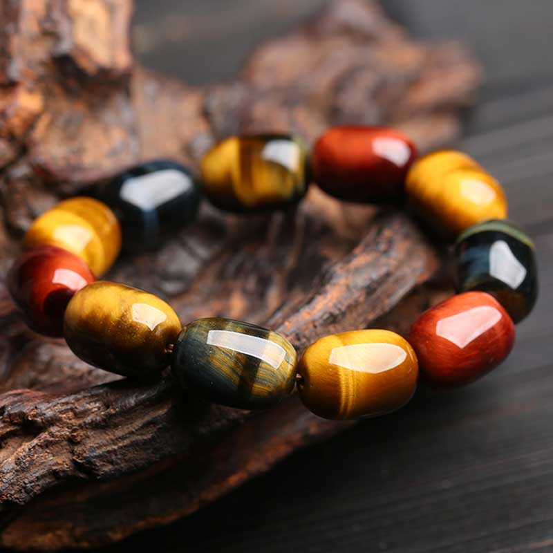 Braccialetto di protezione curativa naturale con occhio di tigre Buddha Stones - image 2