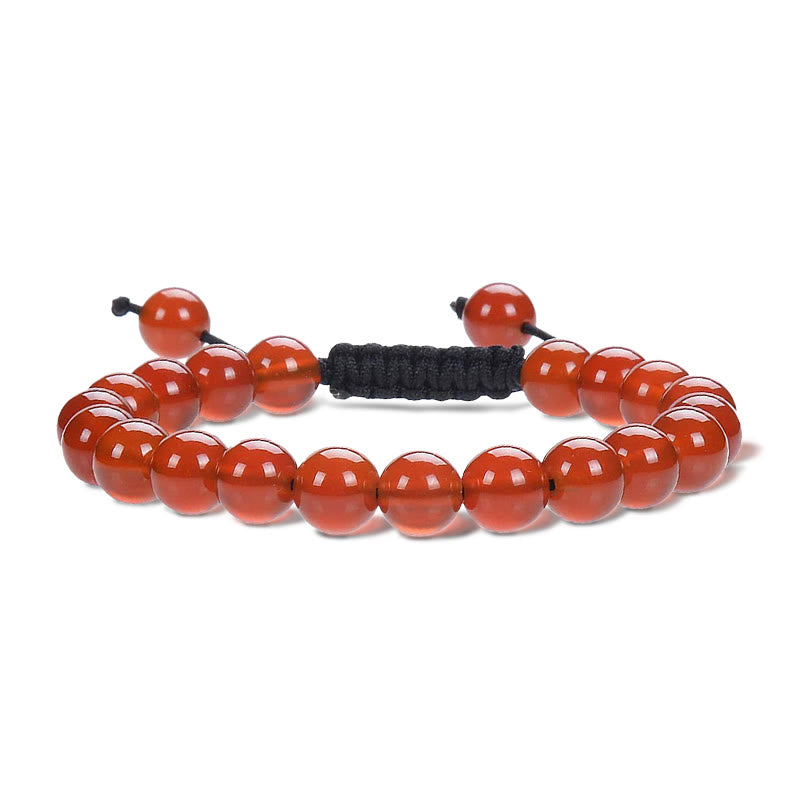Buddha Stones Pietre di cristallo con potere curativo naturale Bracciale unisex regolabile in macramè