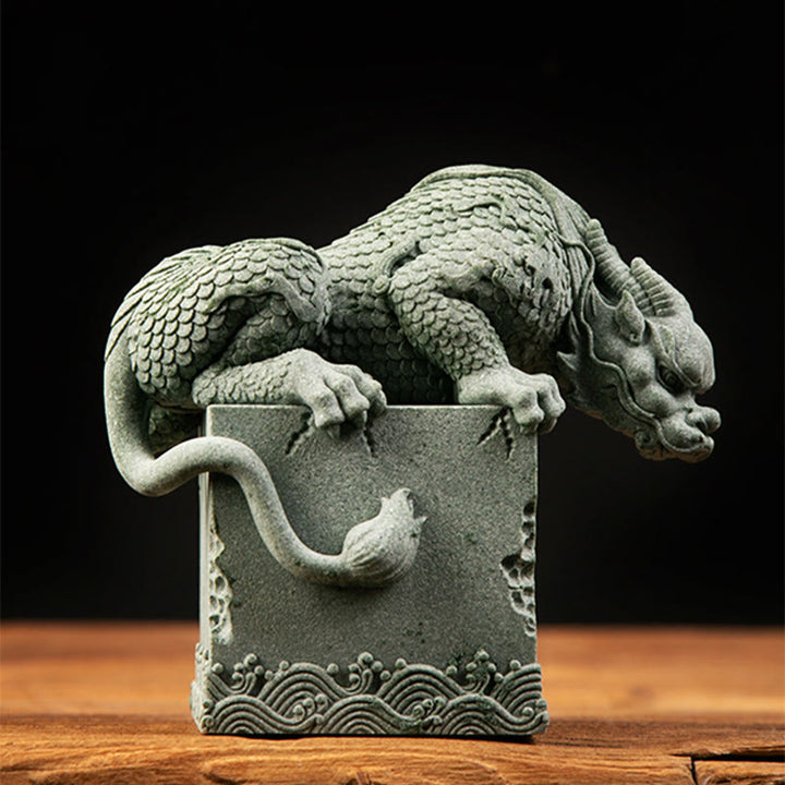 Buddha Stones Feng Shui in piedi seduto drago successo fortuna decorazione della casa