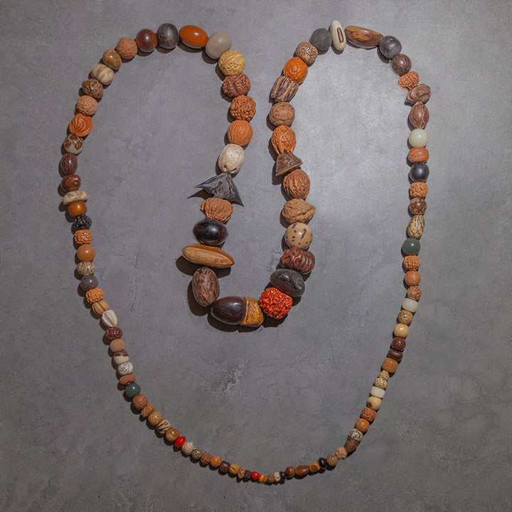 Buddha Stones 108 Mala Beads Bodhi Seed Fortuna Ricchezza Braccialetto Polso Mala