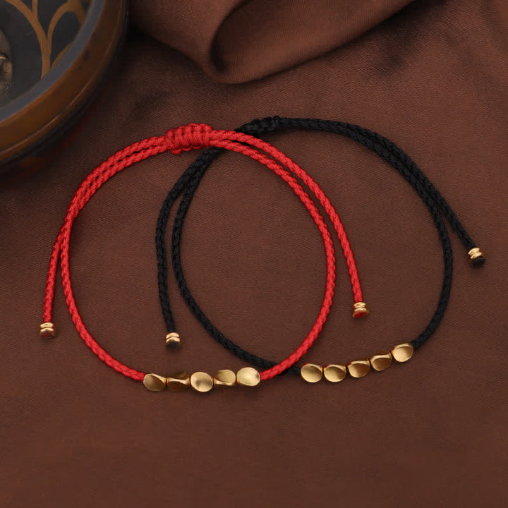 Braccialetto portafortuna rosso Buddha Stones FengShui