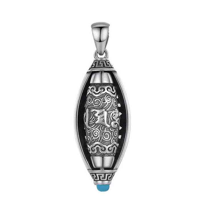Collana di protezione con ciondolo girevole Buddha Stones Tibet Om Mani Padme Hum