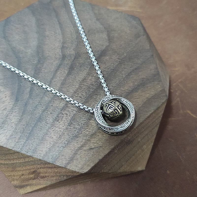 Collana con ciondolo in rame con perline portafortuna Mobius , Buddha Stones, ricchezza