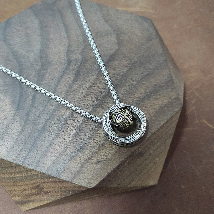 Collana con ciondolo in rame con perline portafortuna Mobius , Buddha Stones, ricchezza