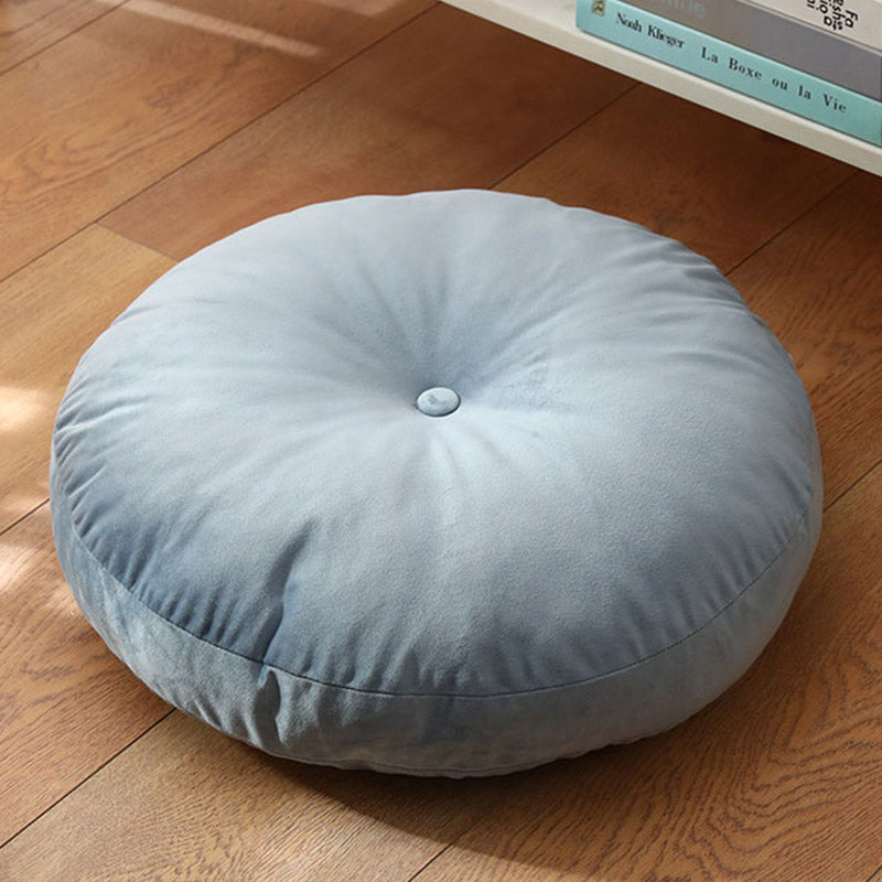 Cuscino per seduta da meditazione in lino con motivo semplice Buddha Stones e loto, decorazione per la casa e il soggiorno