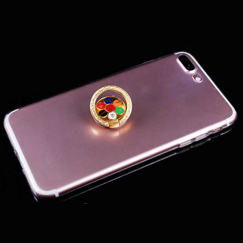 Supporto per anello per telefono con simbolo della pace tibetano Om Mani Padme Hum, decorazioni universali per telefono