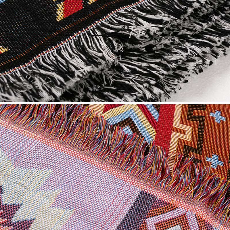 Coperta geometrica calda e confortevole per campeggio, casa, ufficio, letto