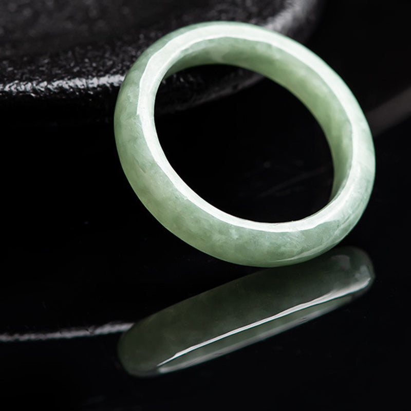 Anello Buddha Stones Natural Jade Prosperity Abbondanza