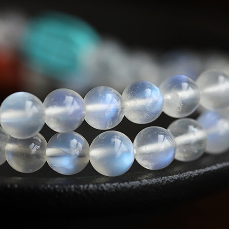 Buddha Stones 108 Mala Beads Pietra di luna Ambra Loto Turchese Cristallo Braccialetto curativo