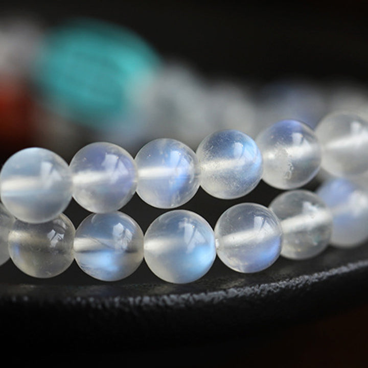 Buddha Stones 108 Mala Beads Pietra di luna Ambra Loto Turchese Cristallo Braccialetto curativo