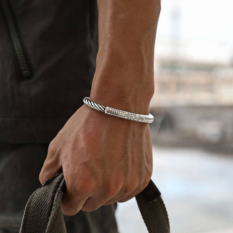 Braccialetto con polsino in Buddha Stones tibetana Om Mani Padme Hum Heart Sutra Purezza - image 15