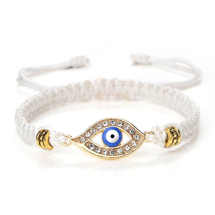 Braccialetto di corda Buddha Stones Evil Eye Keep Away Evil Spirits