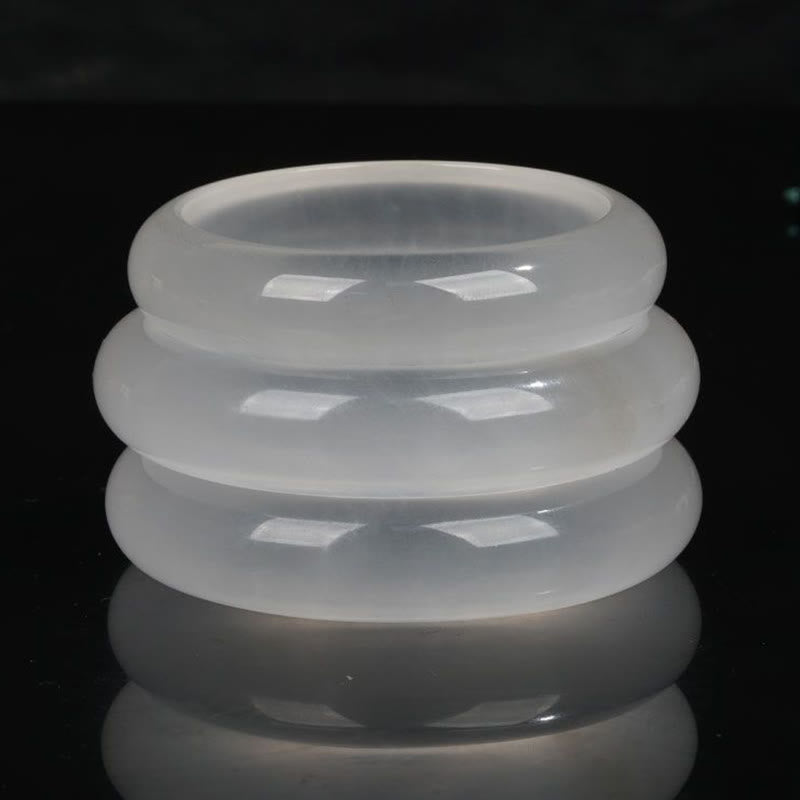 Braccialetto Buddha Stones Naturale Traslucido Seta Dorata Giada Ricchezza Fortuna
