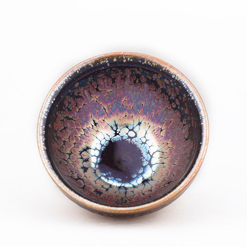 Buddha Stones fatte a mano con motivo di piante succulente Jianzhan cinese tazza da tè in ceramica Tenmoku Kung Fu