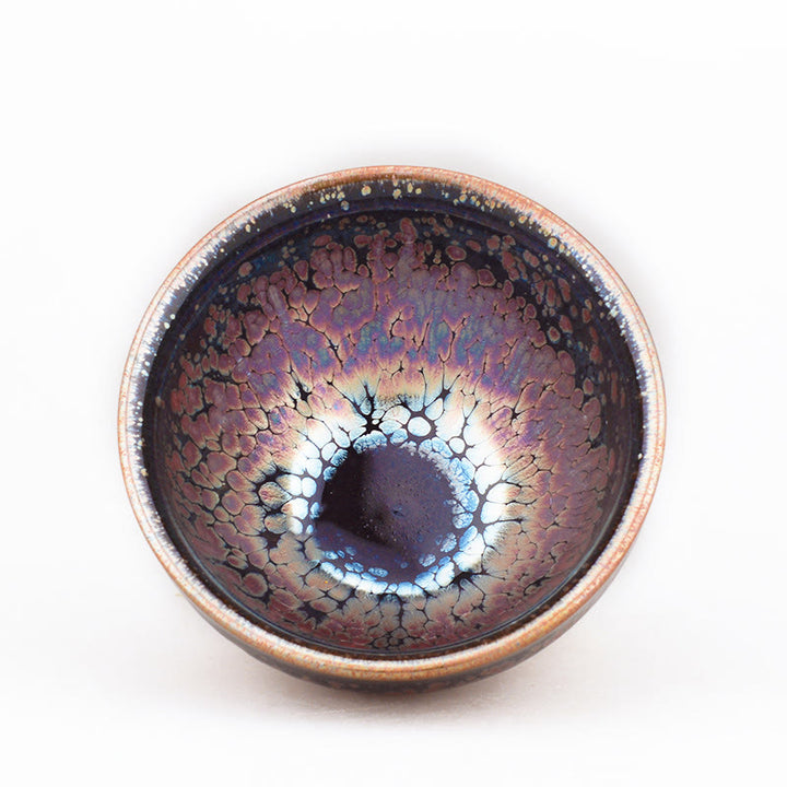 Buddha Stones fatte a mano con motivo di piante succulente Jianzhan cinese tazza da tè in ceramica Tenmoku Kung Fu