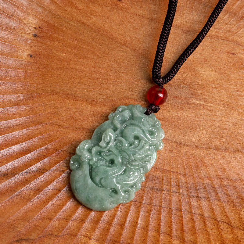 Collana con ciondolo Buddha Stones Natural Jade 12 Zodiaco Cinese Prosperità - image 3