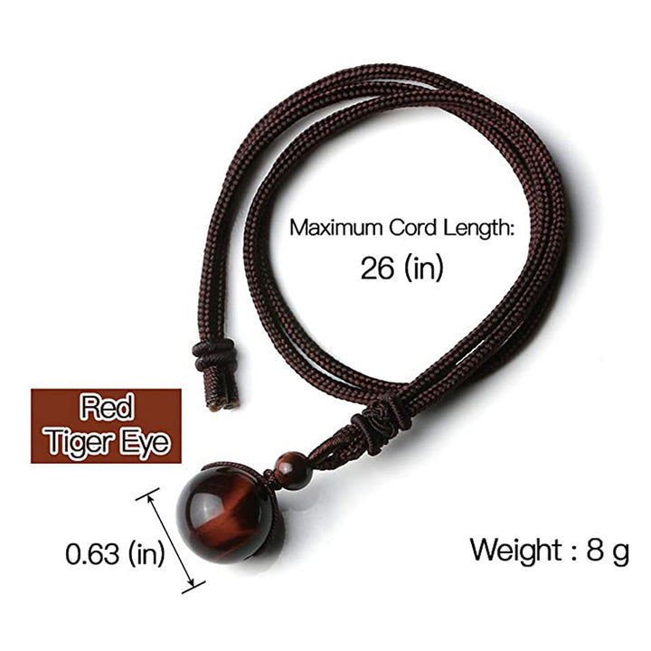 Collana di protezione con occhio di tigre tibetano Buddha Stones