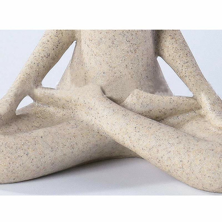 Scultura in resina di statuetta spirituale astratta di yoga che medita esercizio decorazione da scrivania