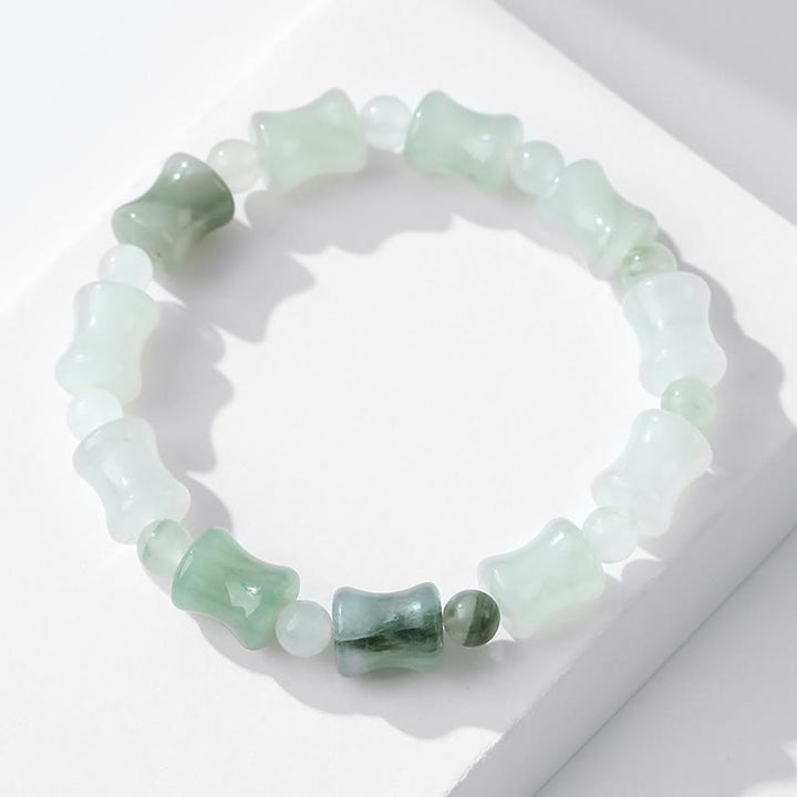 Braccialetto Buddha Stones Jade Coconut Shell Bamboo Pattern Abbondanza Fortuna