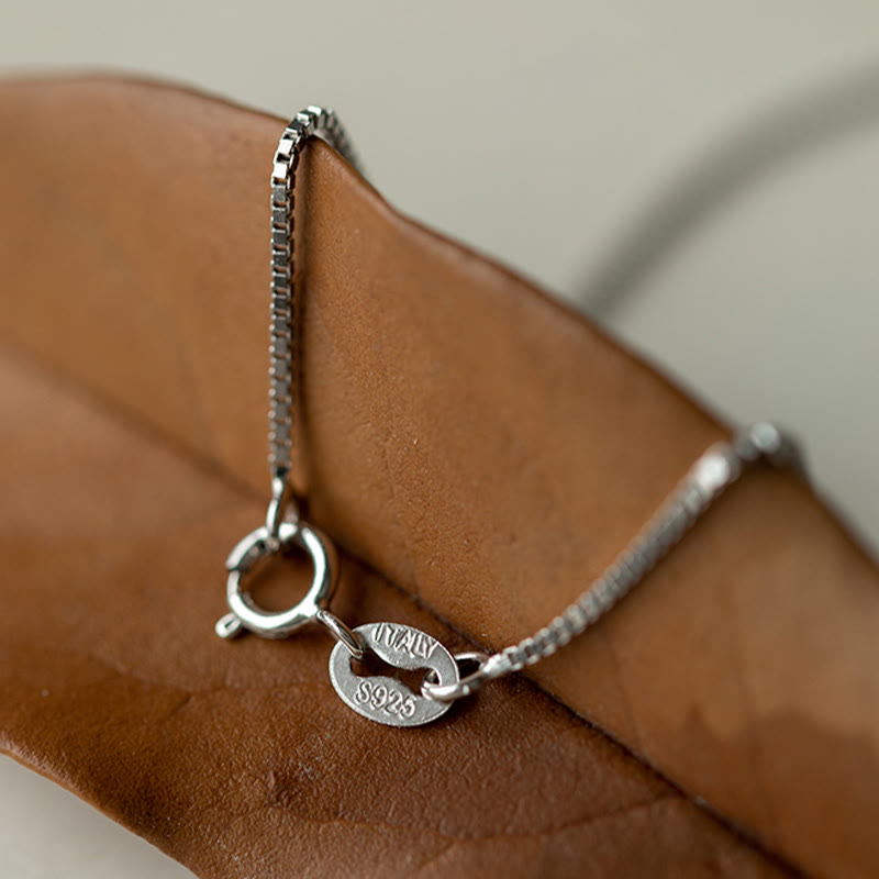 Buddha Stones 999 Sterling Silver Pace e Gioia Fu Carattere Fortuna Fortuna 925 Sterling Silver Catena Collana Pendente