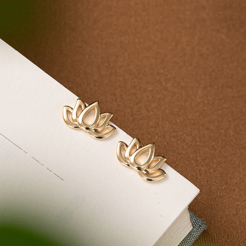 Orecchini Buddha Stones 925 Sterling Silver Lotus Flower Blessing - image 6