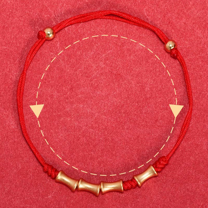 Braccialetto intrecciato con protezione e fortuna in argento sterling 925 con design in bambù Buddha Stones - image 4