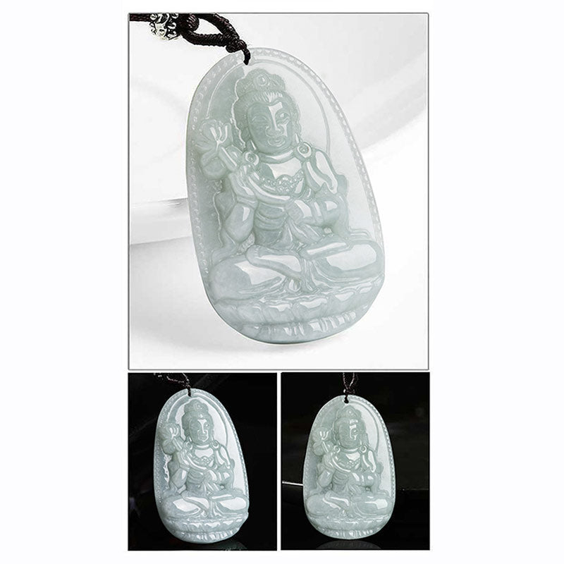 Buddha Stones Collana con ciondolo di prosperità e ricchezza in giada con Buddha dello zodiaco cinese - image 11