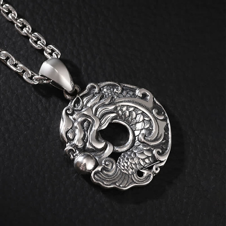 Buddha Stones Koi Fish Drago Pace Fibbia Ricchezza Collana Pendente - image 10