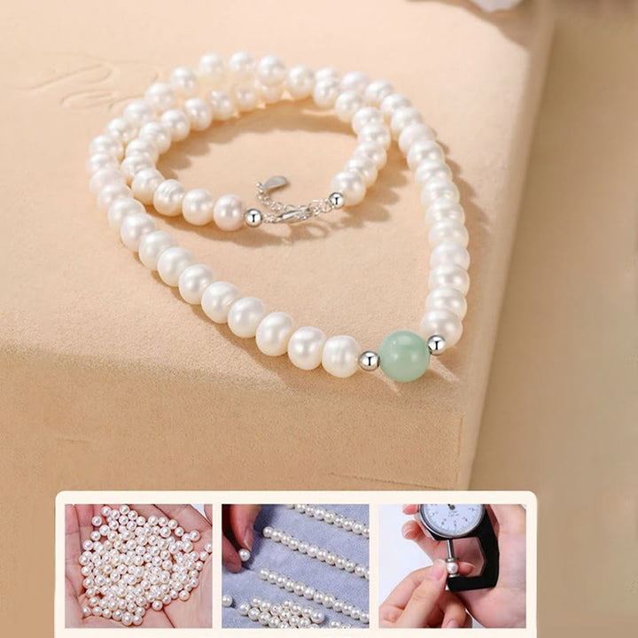 Buddha Stones 925 Sterling Silver Perla Naturale Giada Collana Bracciale Orecchini Guarigione Con Scatola Regalo
