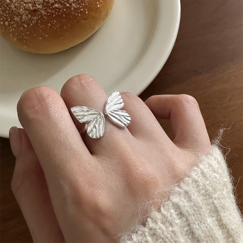 Anello Buddha Stones 925 Sterling Silver Butterfly Love Freedom