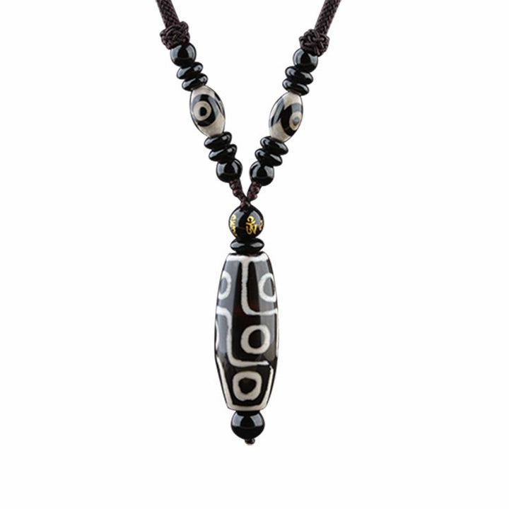 Collana di protezione della ricchezza con perline Dzi a nove occhi Buddha Stones - image 4