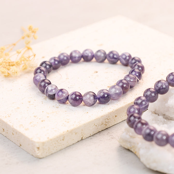 Buddha Stones Bracciale di purificazione in ametista