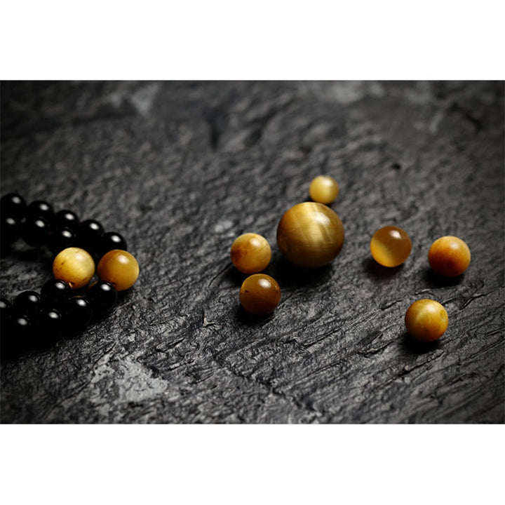 Buddha Stones Tibetano 108 Perle Mala Onice Nero Perle Occhio di Tigre Nove Palazzi Braccialetto di Protezione Bagua