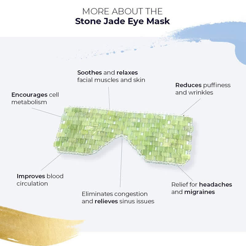 Maschera per gli occhi con perline di pietra di giada naturale