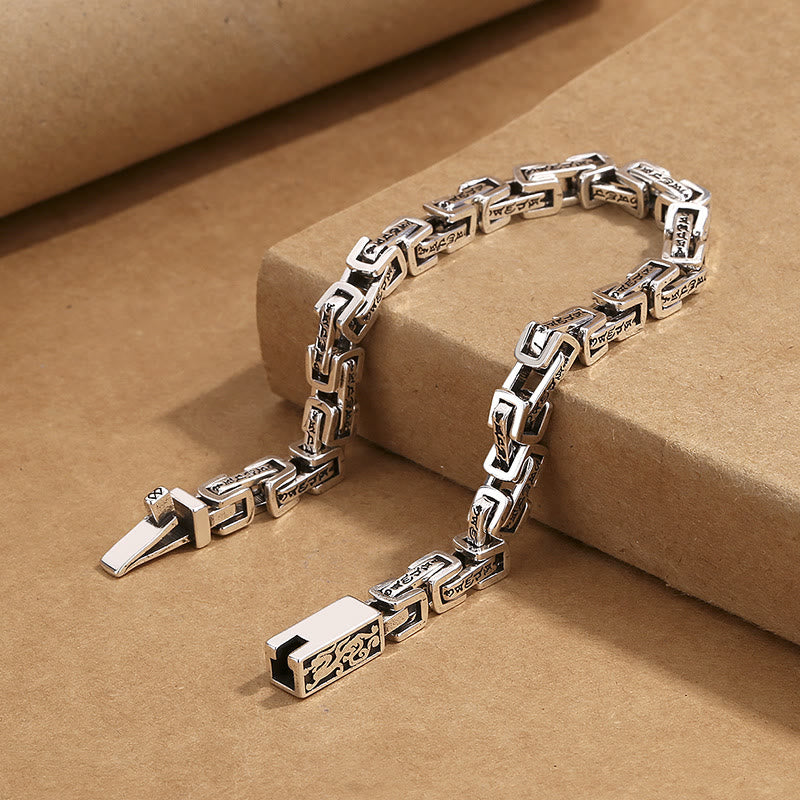 Braccialetto di rame inciso Buddha Stones, drago Om Mani Padme Hum, fortuna e successo - image 2