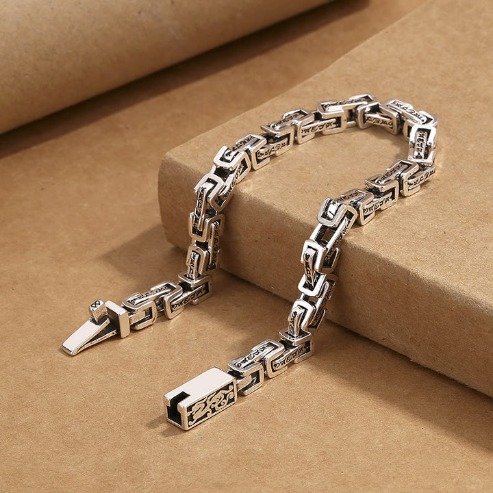 Braccialetto di rame inciso Buddha Stones, drago Om Mani Padme Hum, fortuna e successo - image 2