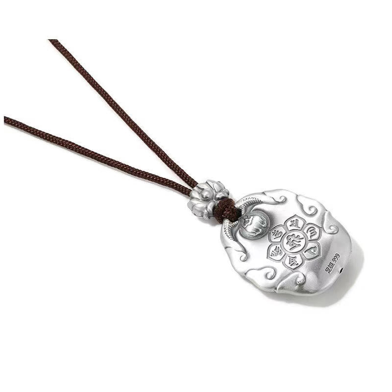 Buddha Stones Zodiaco cinese Buddha natale Om Mani Padme Hum Loto Compassione Collana pendente - image 9
