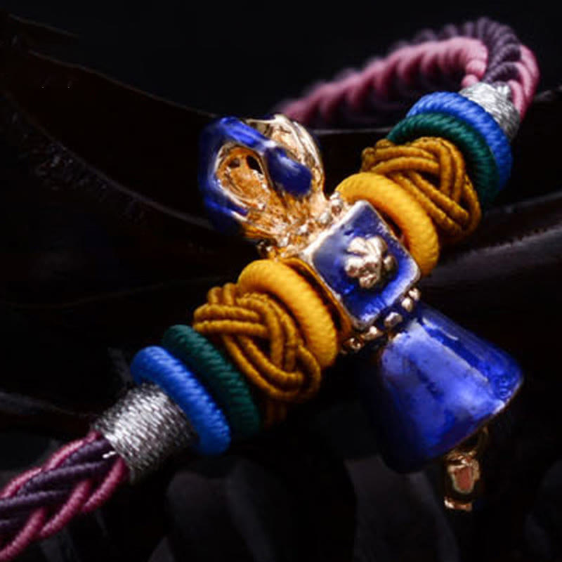 Braccialetto tibetano fatto a mano Dorje Vajra Strength con otto fili